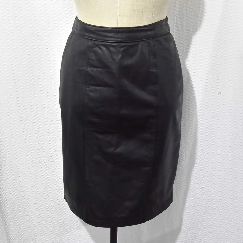 GLOBAL IDENTITY G 111  LEATHER BLACK SKIRT 5/6